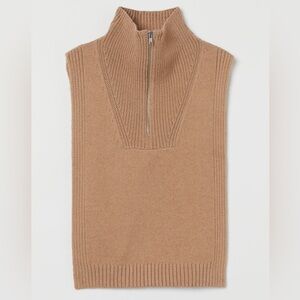 H&M Tan Sweater Vest wool blend